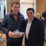 Carlos Santos com Silvio Santos